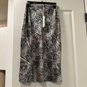 NWT Snake Print Midi Skirt